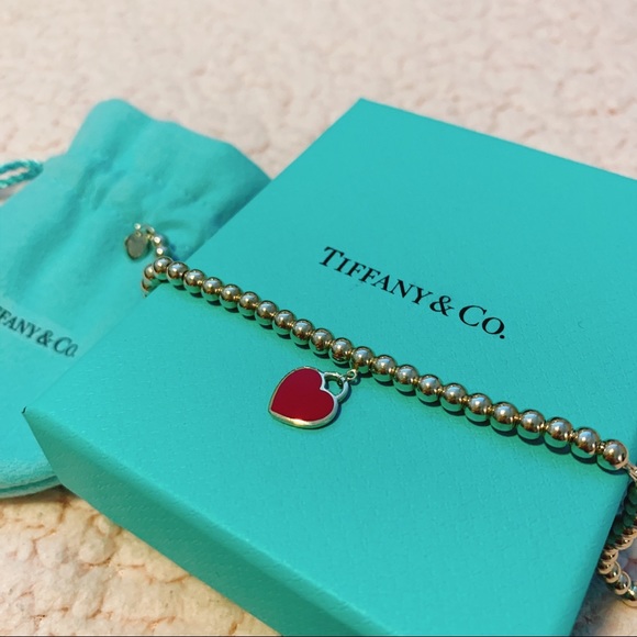 Brand new Tiffany & Co red heart bracelet - Picture 2 of 5